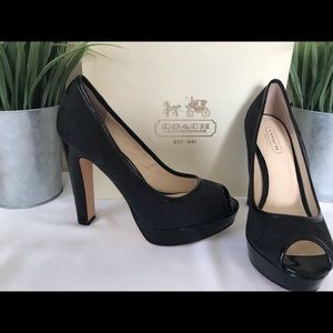 COACH Breana Signature Monogramed Heels in Black!